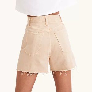 Madewell The Momjean Short: Earth-Dyed Edition Light Yellow